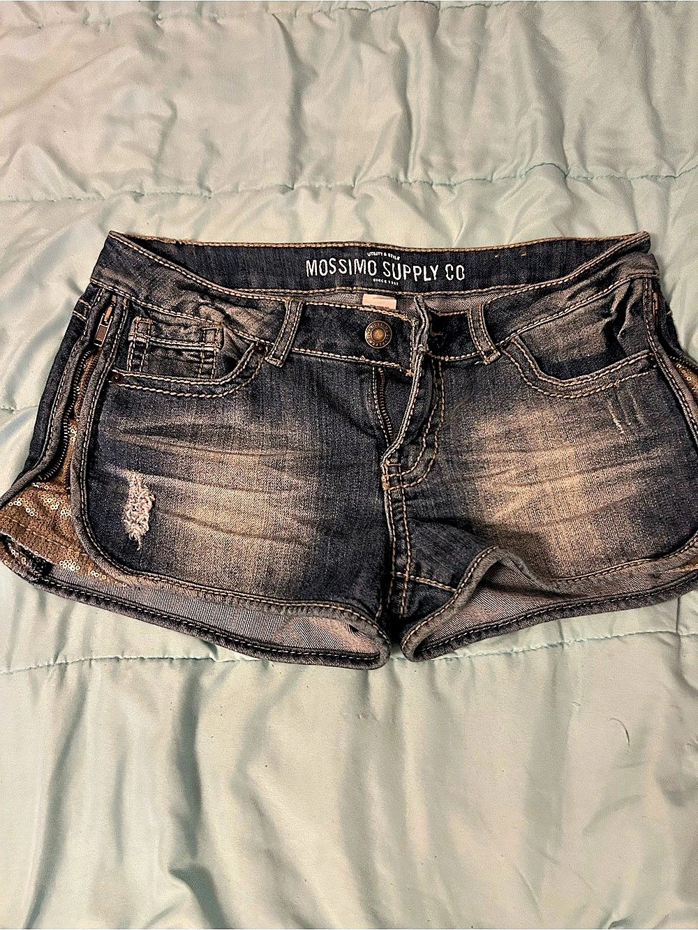 Mossimo Supply Co. Women's Distressed Jean Shorts in Black